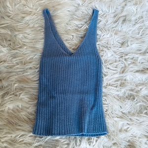 Ribbed sweater tank top